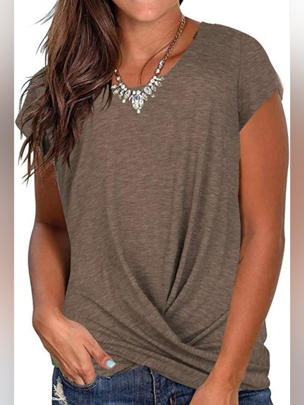 TEMOFON Women's Tops Summer Short Sleeve T Shirts